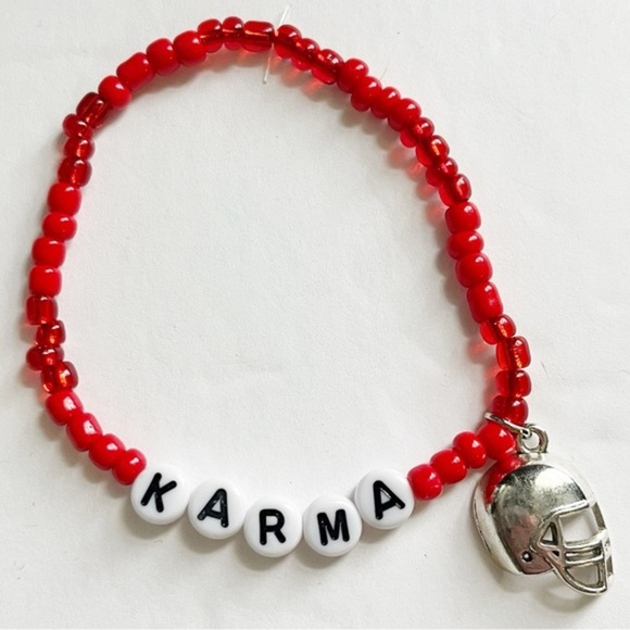 Taylor Swift Eras Tour Friendship Bracelet Karma with Helmet Charm - Picture 1 of 1